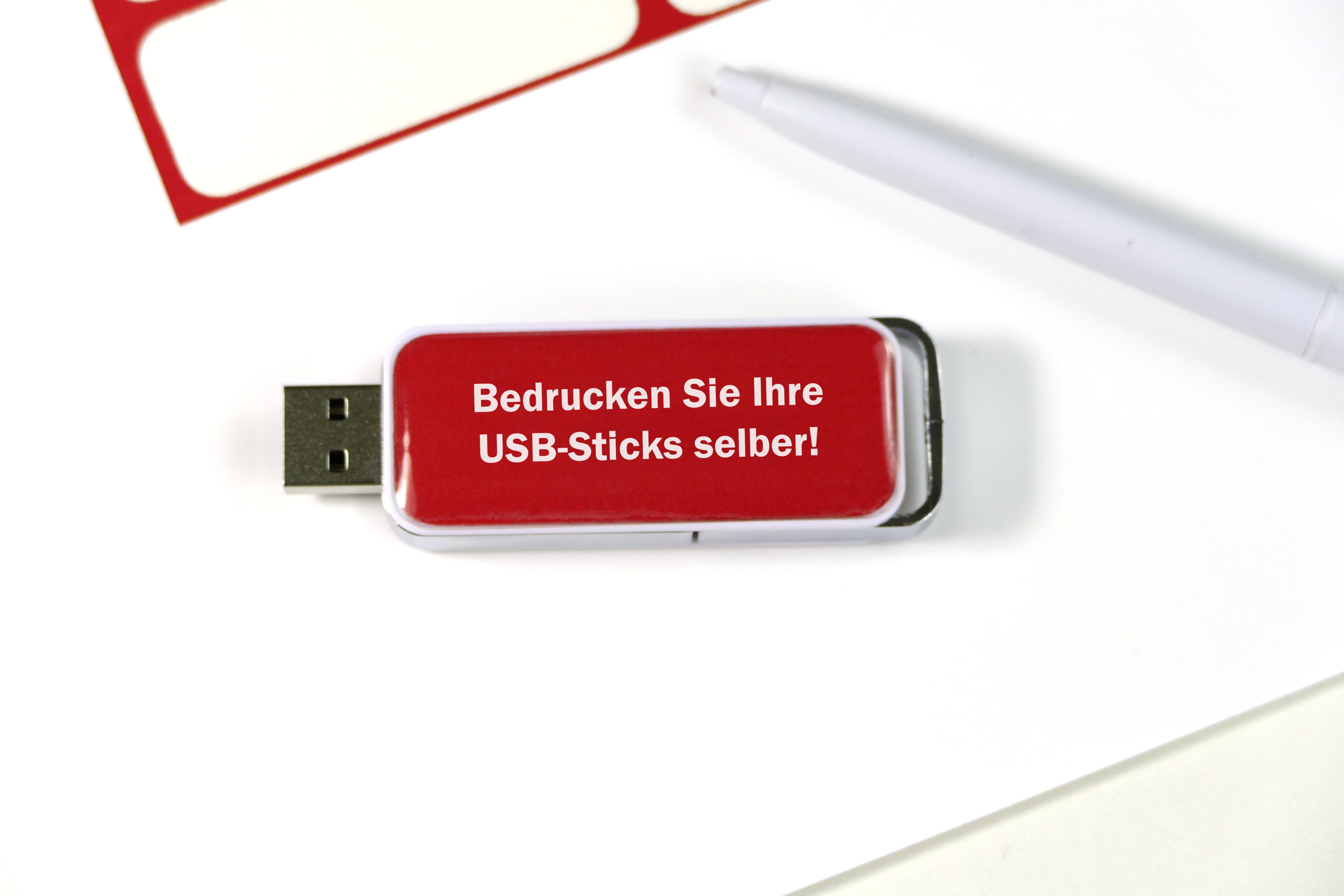 USB-Sticks mit Label zum selber bedrucken | Appmulti AG · Appenzeller